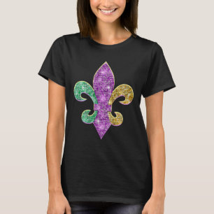 Mardi Gras Lilie Symbol Louisiana Carnival T-Shirt