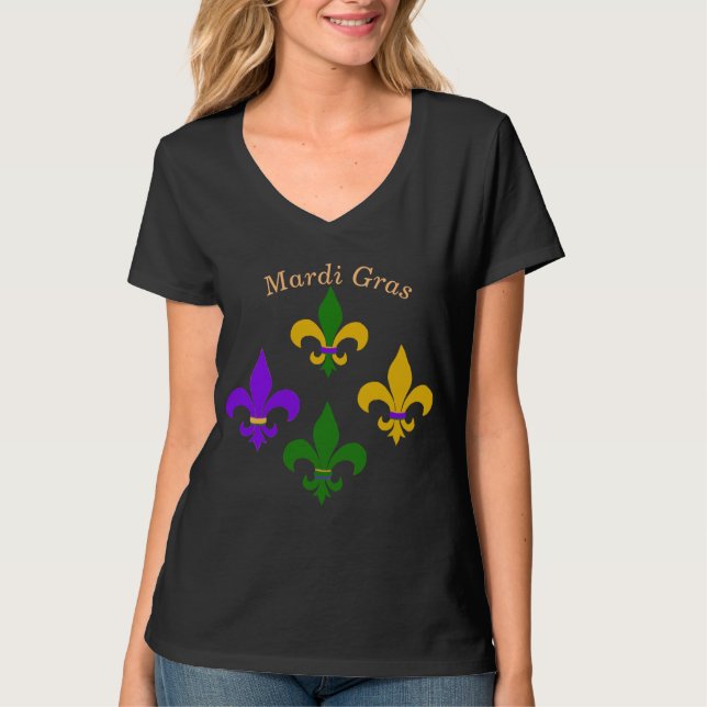 Mardi Gras Lilie T - Shirt (Vorderseite)