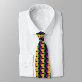 Mardi Gras Lip Coll Kiss Pattern Karneval Party Krawatte