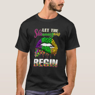 Mardi Gras Lipno Kostüme Frauen Lass Shenaniga T-Shirt