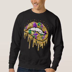 Mardi Gras Lips Queen Carnival Kostüm Frauen Fleur Sweatshirt