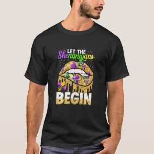 Mardi Gras Lips Queen Costume Women Gelassen She T-Shirt