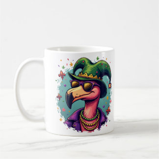 Mardi Gras Magic: Der spielerisch rosa Flamingo Kaffeetasse