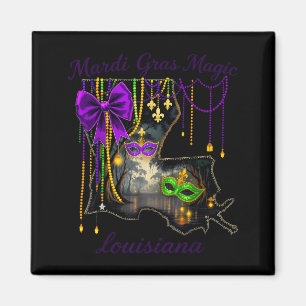 Mardi Gras Magie Louisiana Karneval Maske Männer F Magnet
