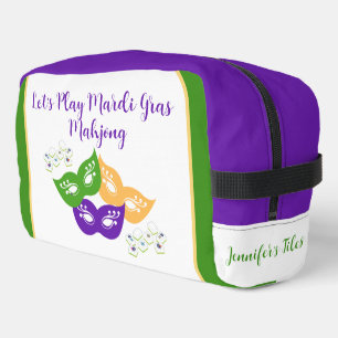 Mardi Gras Mahjong NAME Grün Gold Lila Tile Tasche