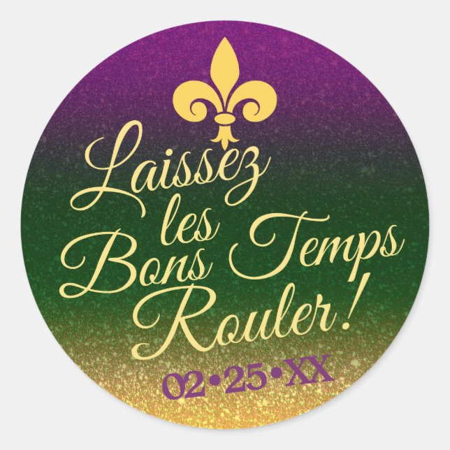 Mardi Gras Mardi Mardi Mardi Gras | Sticker Party  (Devant)