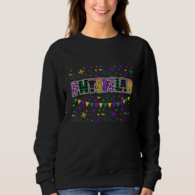 Mardi Gras Mask and Beads Family m Sweatshirt (Vorderseite)