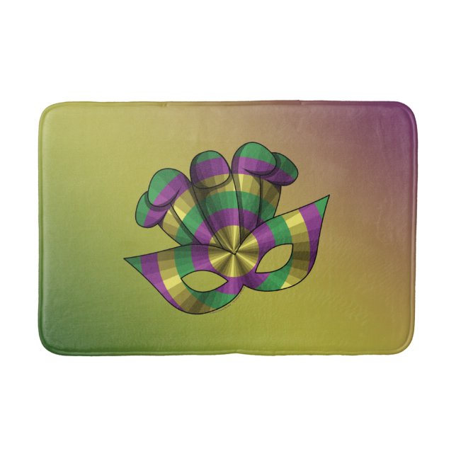 Mardi Gras Mask Bath Mat Badematte (Vorderseite)