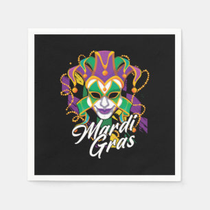 Mardi Gras Mask Beads Street Party Carnival Gesche Serviette