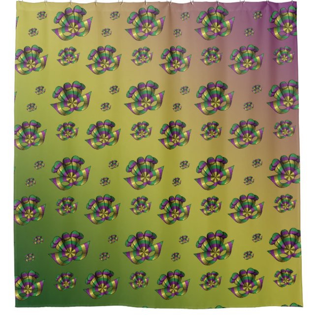 Mardi Gras Mask Duschvorhang (Vorderseite)