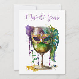 Mardi Gras Mask Einladung