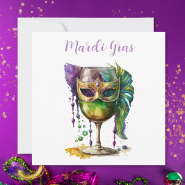 Mardi Gras Mask Einladung