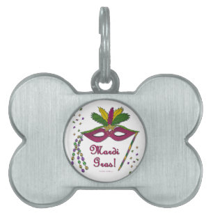 Mardi Gras Mask Feather Beads Tiermarke