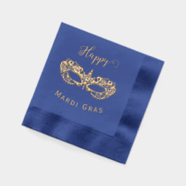 Mardi Gras Mask Gold Servietten Mit Folie