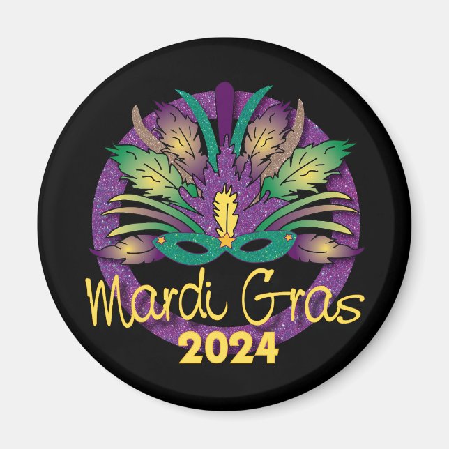 Mardi Gras Mask Magnet - 2024 (Vorne)
