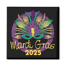 Mardi Gras Mask Magnet - 2025