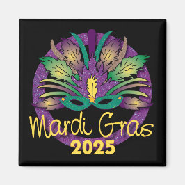 Mardi Gras Mask Magnet - 2025