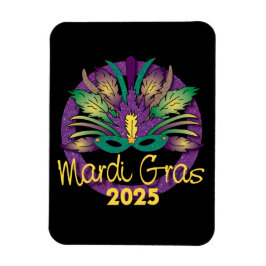 Mardi Gras Mask Magnet - 2025