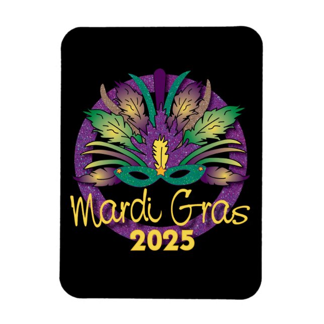 Mardi Gras Mask Magnet - 2025 (Vertikal)