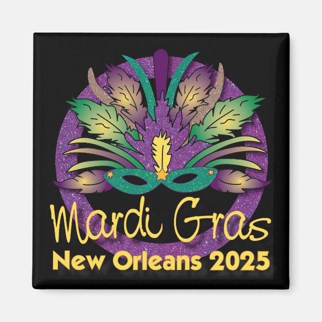 Mardi Gras Mask Magnet - 2025 - New Orleans (Vorne)