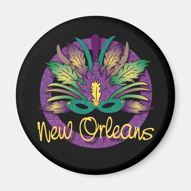 Mardi Gras Mask Magnet - New Orleans, LA (Vorne)
