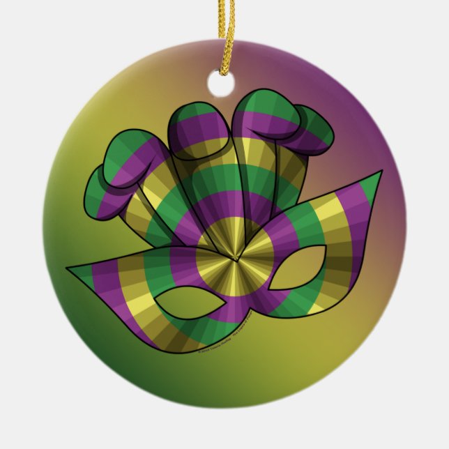 Mardi Gras Mask Ornament (Vorne)