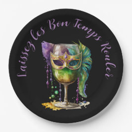 Mardi Gras Mask Pappteller