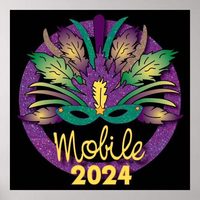 Mardi Gras Mask Poster - 2024 - Mobile (Vorne)