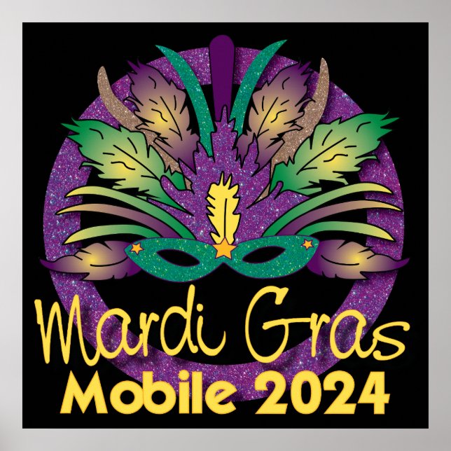 Mardi Gras Mask Poster - 2024 - Mobile (Vorne)