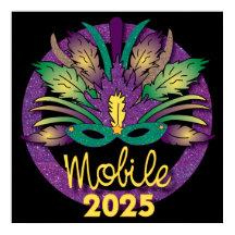 Mardi Gras Mask Poster - 2025 - Mobile