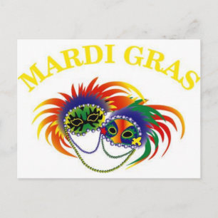 Mardi Gras Mask Postkarte