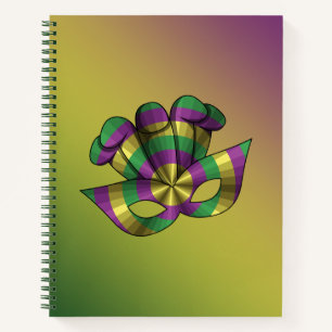 Mardi Gras Mask Spiral Notebook Notizbuch