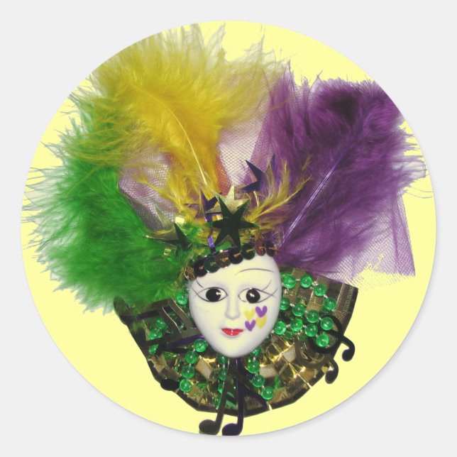 Mardi Gras Mask Sticker (Vorderseite)