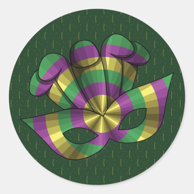 Mardi Gras Mask Sticker (Vorderseite)