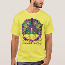 Mardi Gras Mask T - Shirt 2024 - Mobile, AL