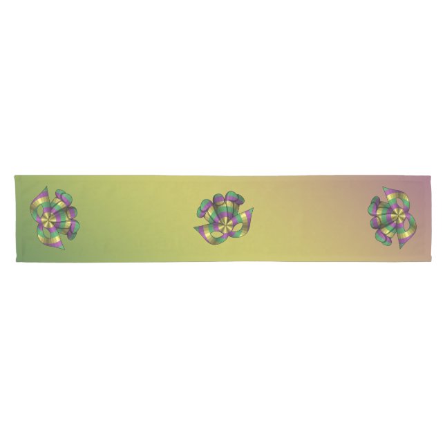 Mardi Gras Mask Table Runner Kurzer Tischläufer (Horizontal)