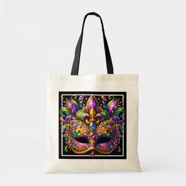 Mardi Gras Mask-Tasche Tragetasche (Vorne)