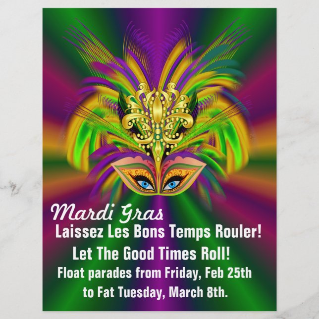 Mardi Gras Mask The Queen Flyer (Vorne)