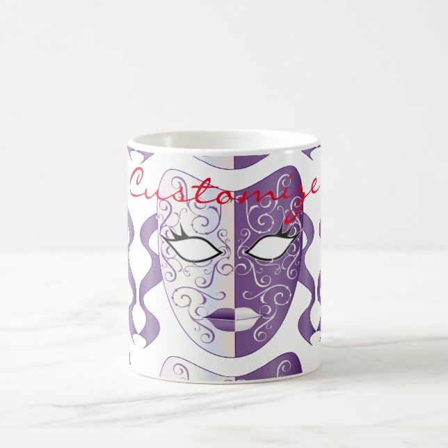 Mardi Gras Mask Thunder_Cove Kaffeetasse (Mittel)