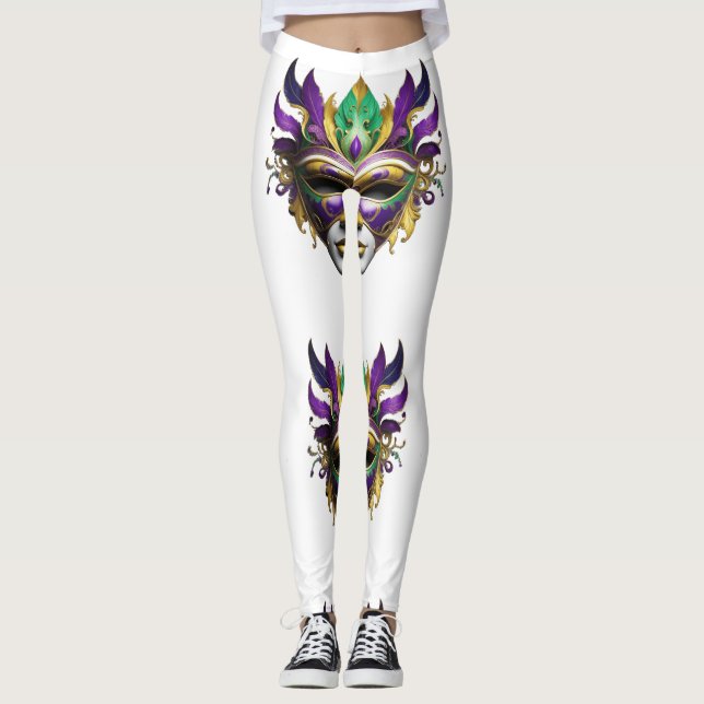 Mardi Gras Mask Thunder_Cove Leggings (Vorderseite)