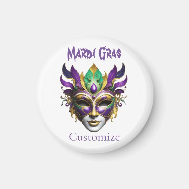 Mardi Gras Mask Thunder_Cove Magnet (Vorne)