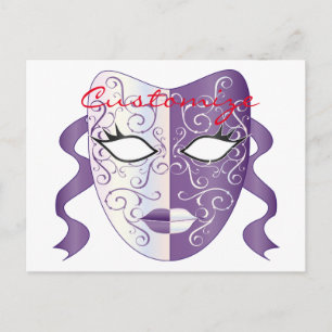 Mardi Gras Mask Thunder_Cove Postkarte
