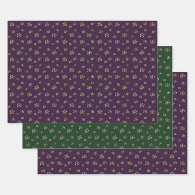 Mardi Gras Mask Wrapping Paper Set Geschenkpapier Set (Set)
