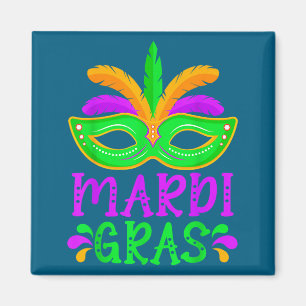 Mardi Gras Maske Farbige Karnevalsgestaltung Magnet
