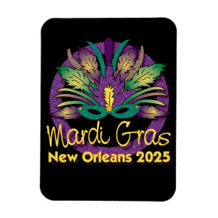 Mardi Gras Maske Magnet - 2025 - New Orleans