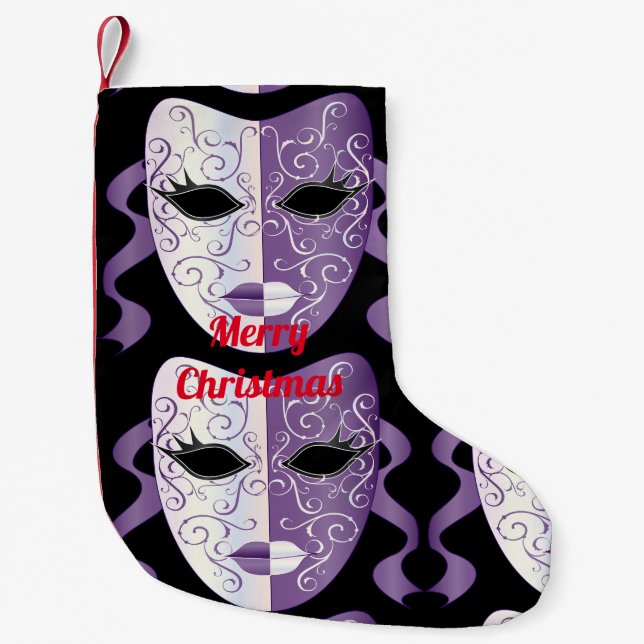 Mardi Gras Maske Thunder_Cove Kleiner Weihnachtsstrumpf (Vorderseite)