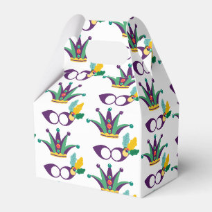 Mardi Gras Maske und Kronenfest Muster Geschenkschachtel
