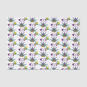 Mardi Gras Maske und Kronenfest Muster Seidenpapier