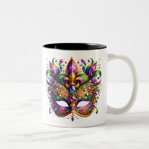 Mardi Gras Maske  Zweifarbige Tasse