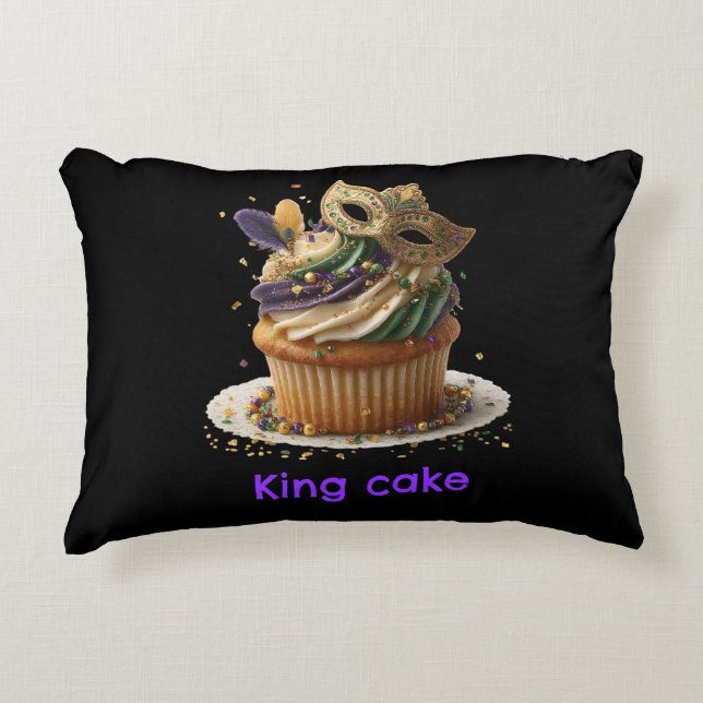 Mardi Gras Masked Cupcake Celebration Dekokissen (Vorderseite)